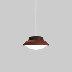 Decorative lamp hangs in the air.