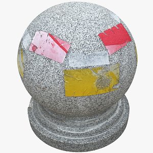 Round stone pier 3d scan 3D model