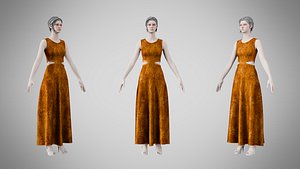 3D Dress 31 Velvet Honey Dusk