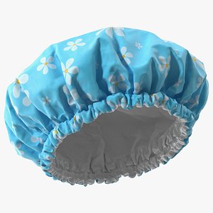 Satin Lined Shower Cap Blue