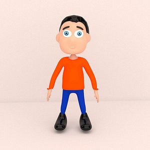 cartoon boy character games model