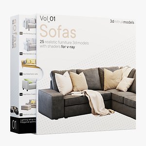 3D sofas volume 1 furniture model