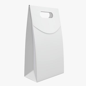 Blank White Paper Carry Bag Package Mock Up