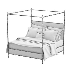 Odette Fabric Canopy Bed King model