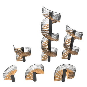 Spiral Stairs High detailed 3D model
