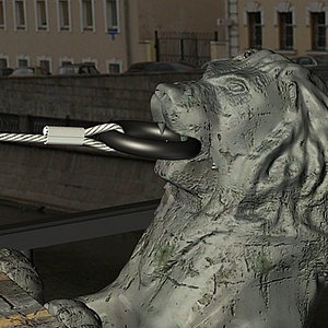 lion sculpture (hi-polygonal)
