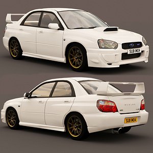 subaru impreza wrx sti 2004 3D