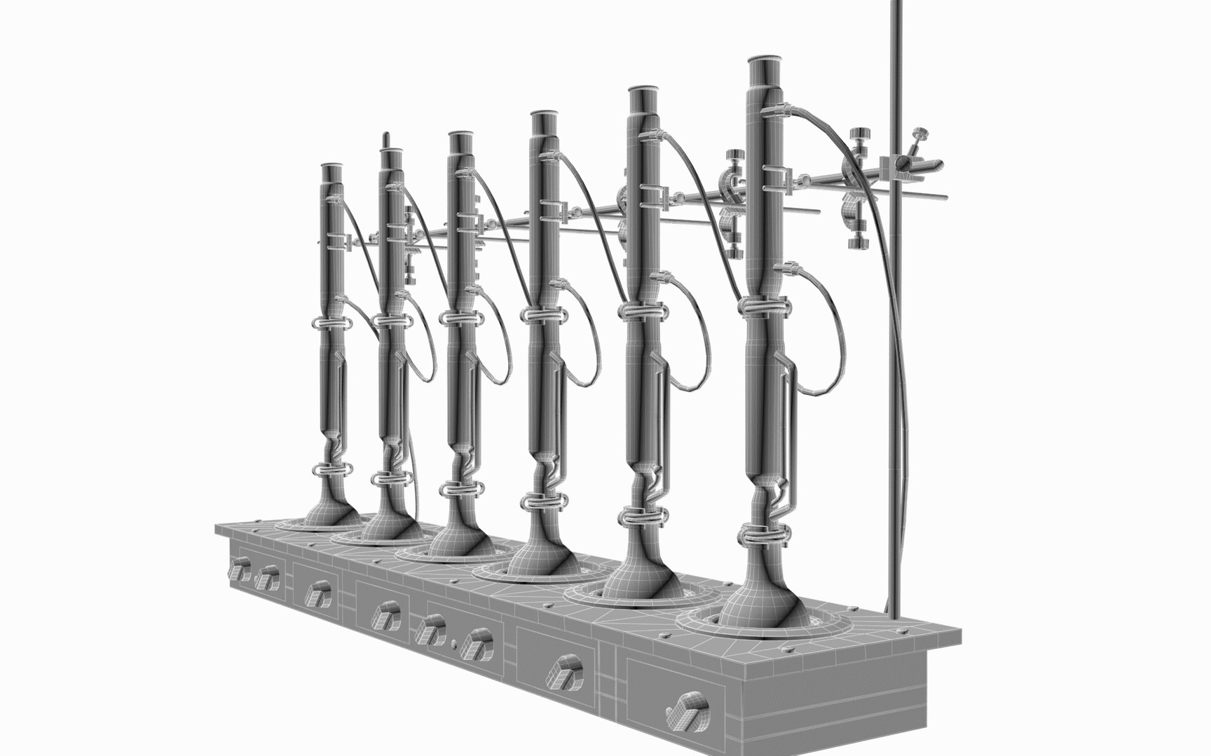 6-Place Extraction Heater 3D - TurboSquid 2047330