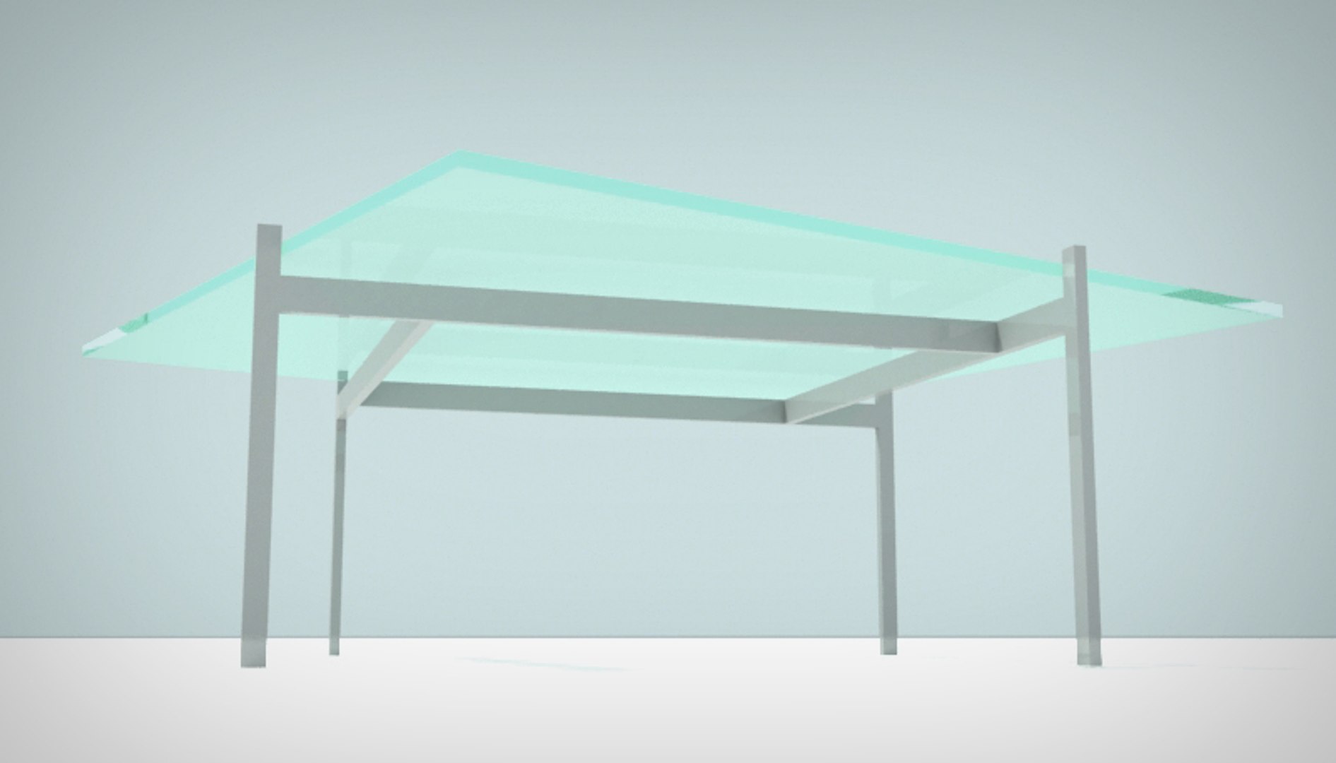 3d model modern glass table