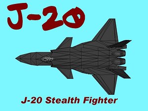 chinese j-20 stealth fighter obj