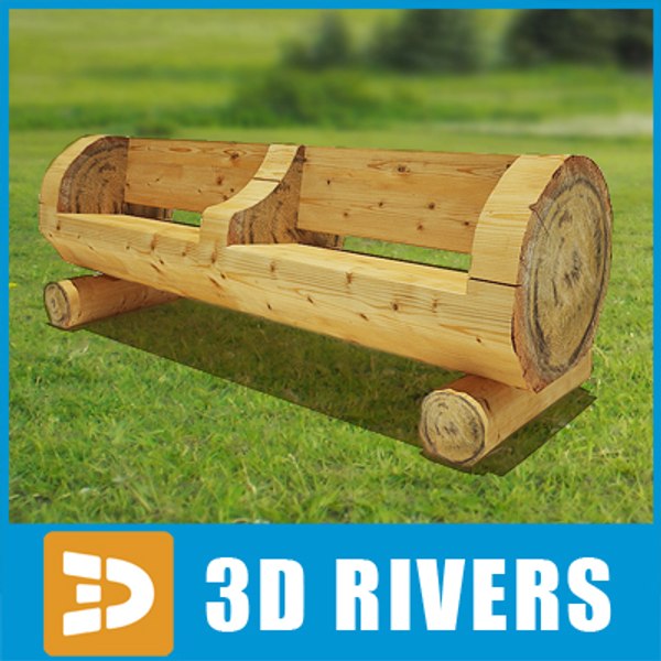 3D модель Деревенская скамейка 01 от 3DRivers - TurboSquid 445475