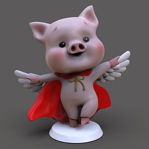 Winged Pig 3D model