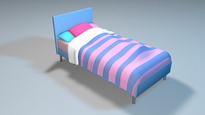 Cartoon bed 3D model