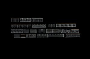 3D Hand rail fence 3d model model