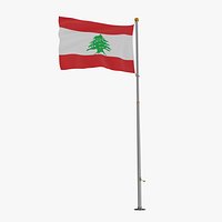 Pole Flag Lebanon
