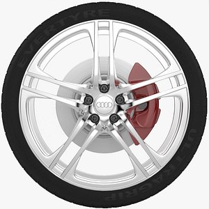 audi r8 wheel 3D model