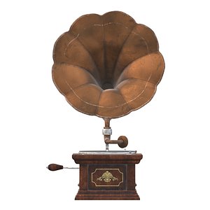 Steampunk Gramophone 3D model