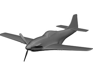 3d p-51 mustang model