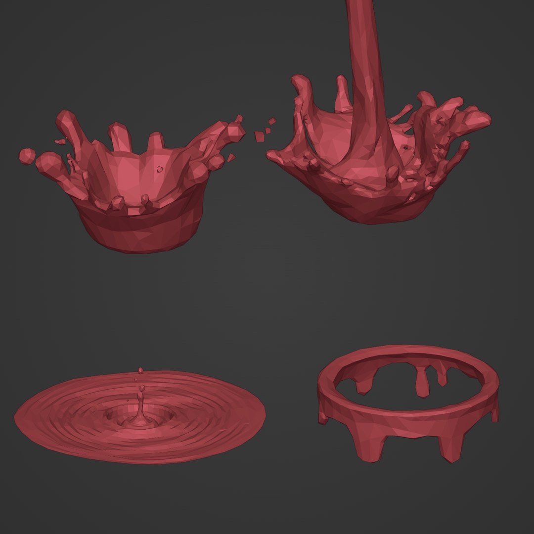 3d Splash Paint Model