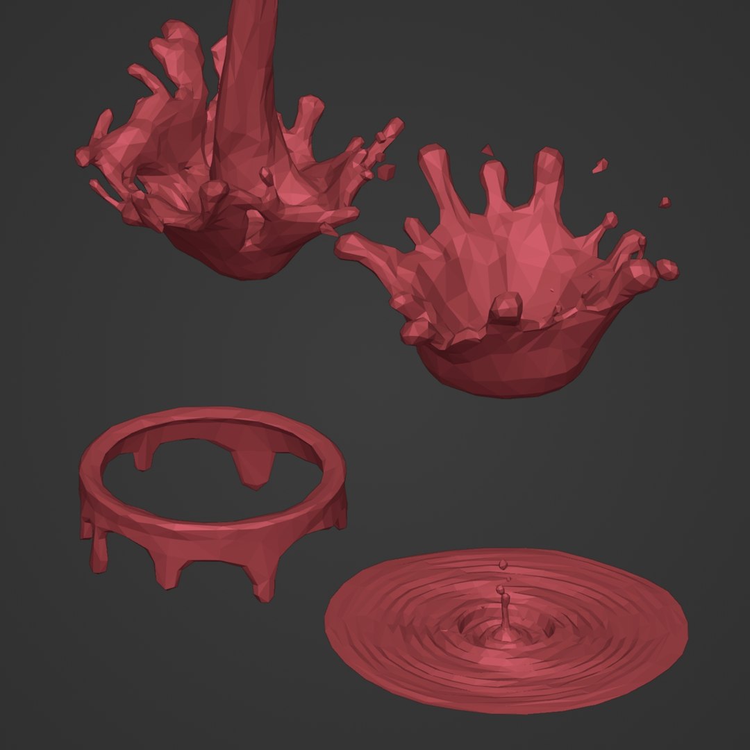 3d Splash Paint Model