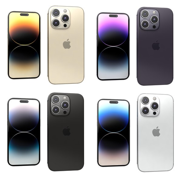 3D Apple iPhone 14 Pro All Colors