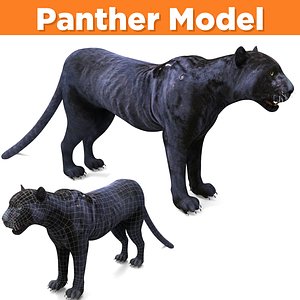 black panther ready 3D model