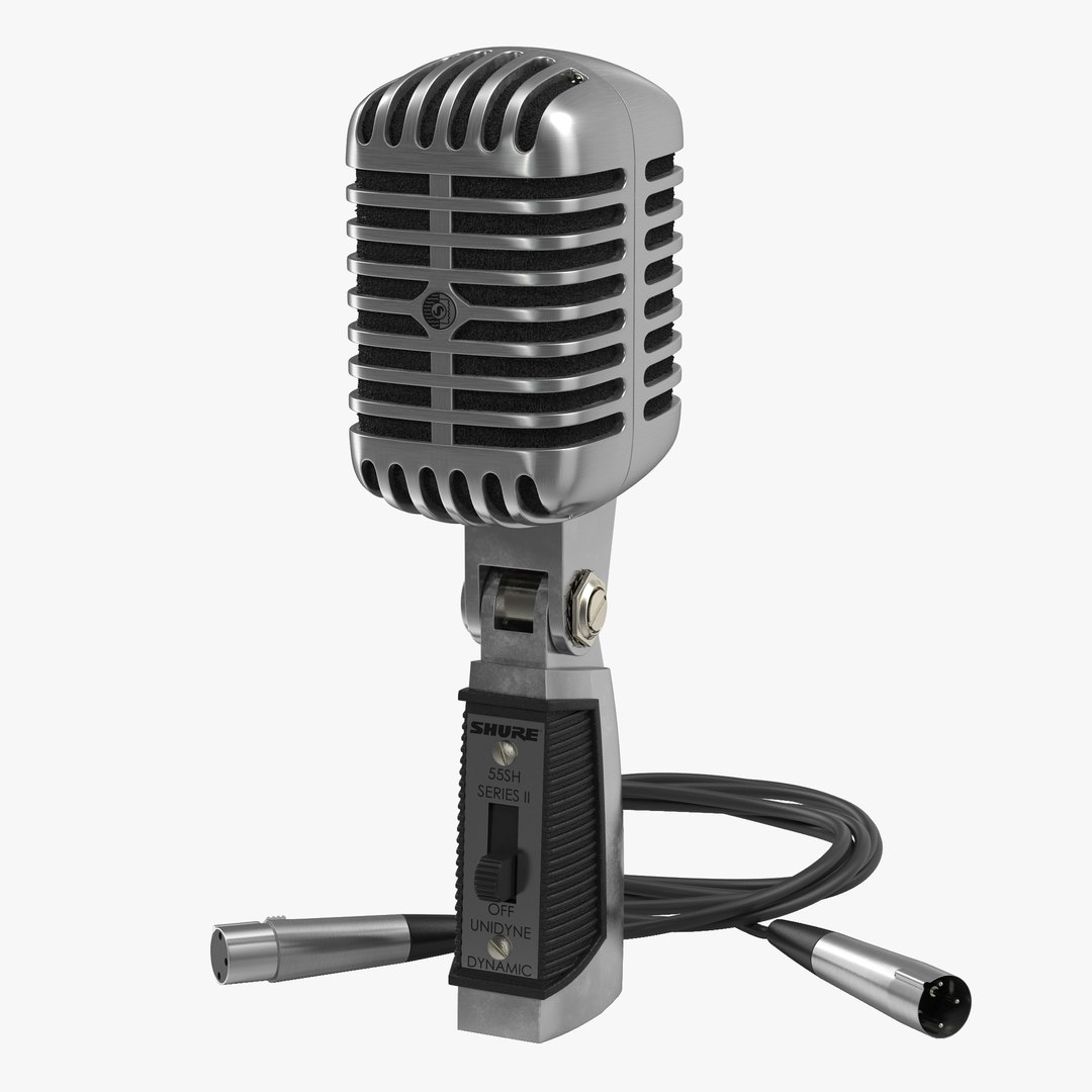 Classic Studio Microphone 2 3D Models Set 3D model preview