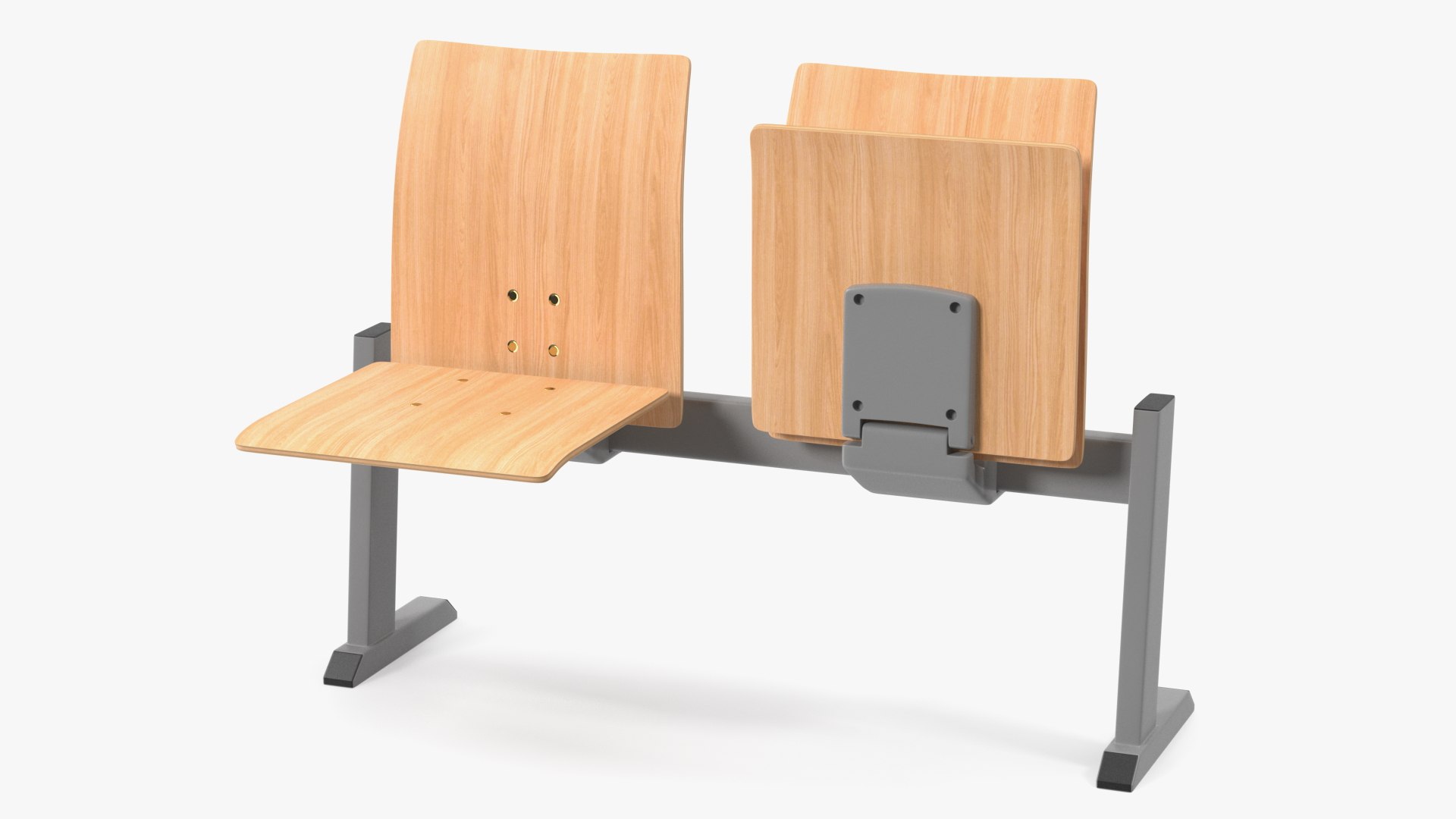University Seating System For Two Seats 3D model preview