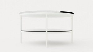 Marise Coffee Table 80 Cm Around White Steel
