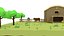 3D barn scene