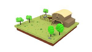 3D barn scene