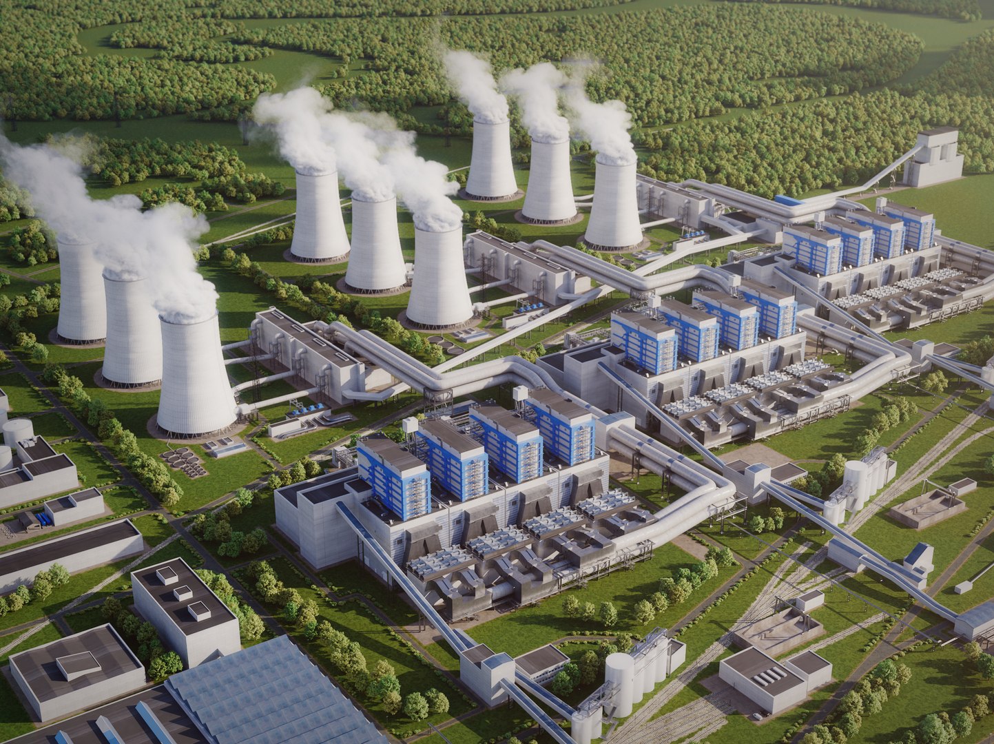3D Power Plant Detailed - TurboSquid 2359538
