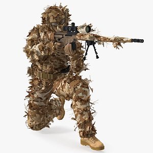 Sniper Shooting in Sitting Position