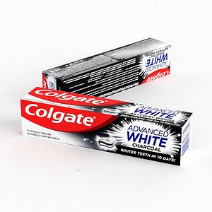 Colgate Advanced White Charcoal Toothpaste Box 100ml 2021 3D