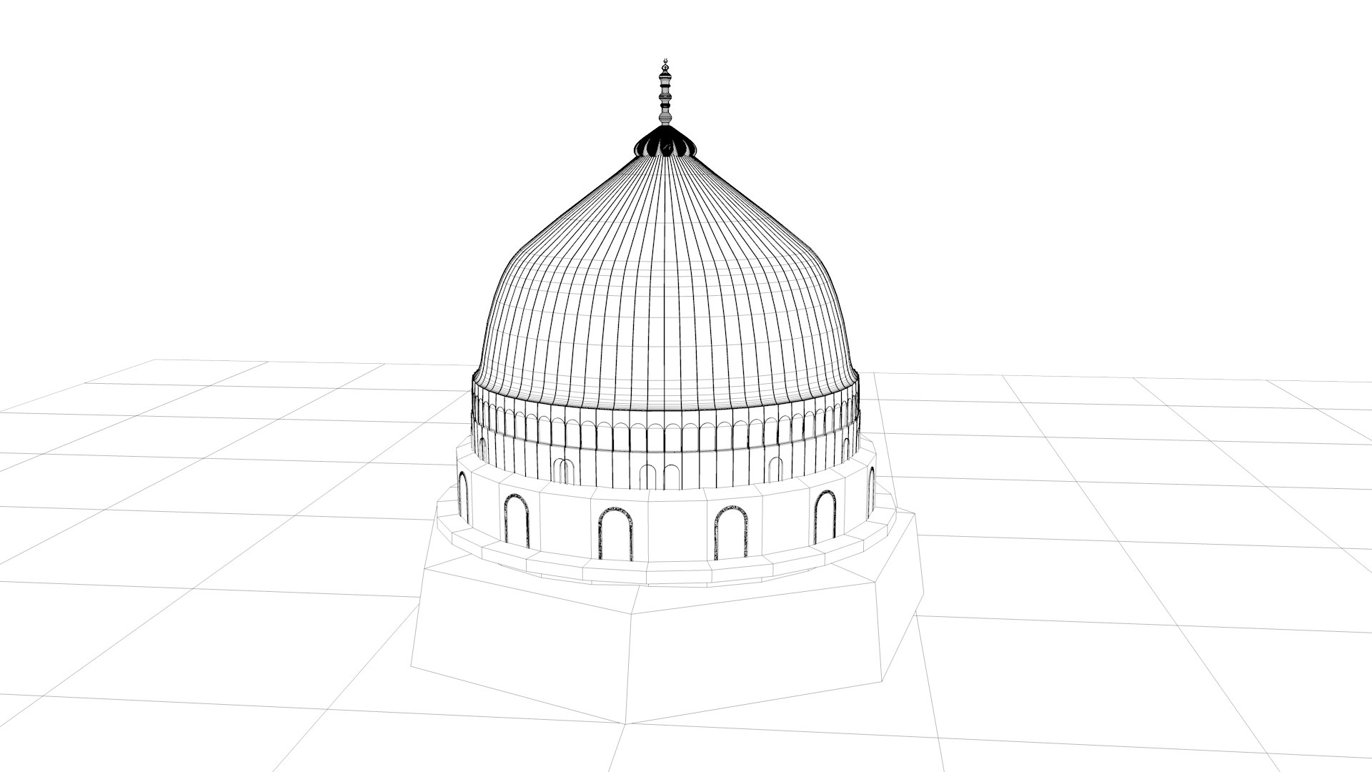 The Green Dome - Madina 3D Model - TurboSquid 2196661