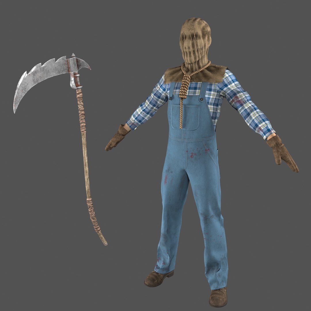 Scarecrow Reaper With Scythe 3D Model TurboSquid 2158174