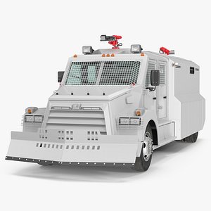 Armored Water Cannon Truck White