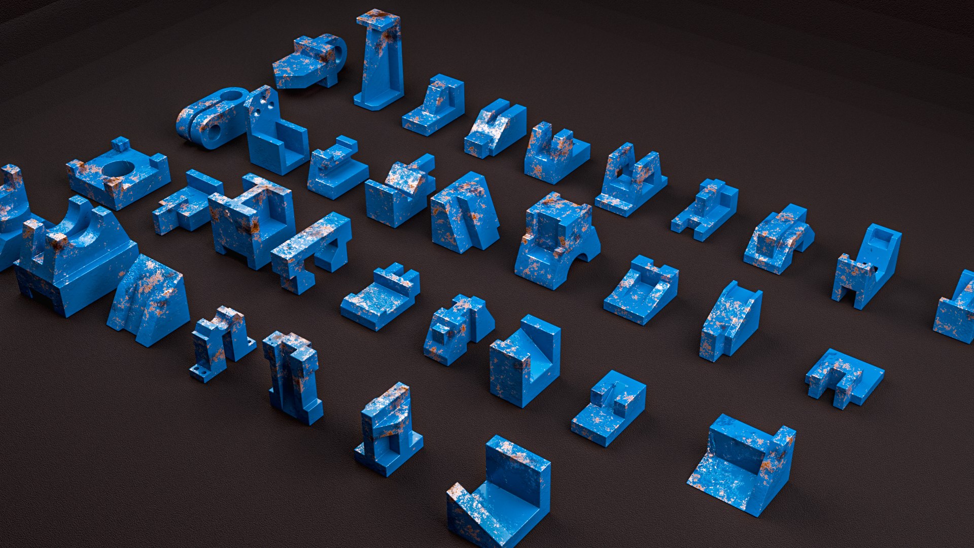 3D Building Blocks Kit Hard Surface Machined Parts 3D - TurboSquid 2181562