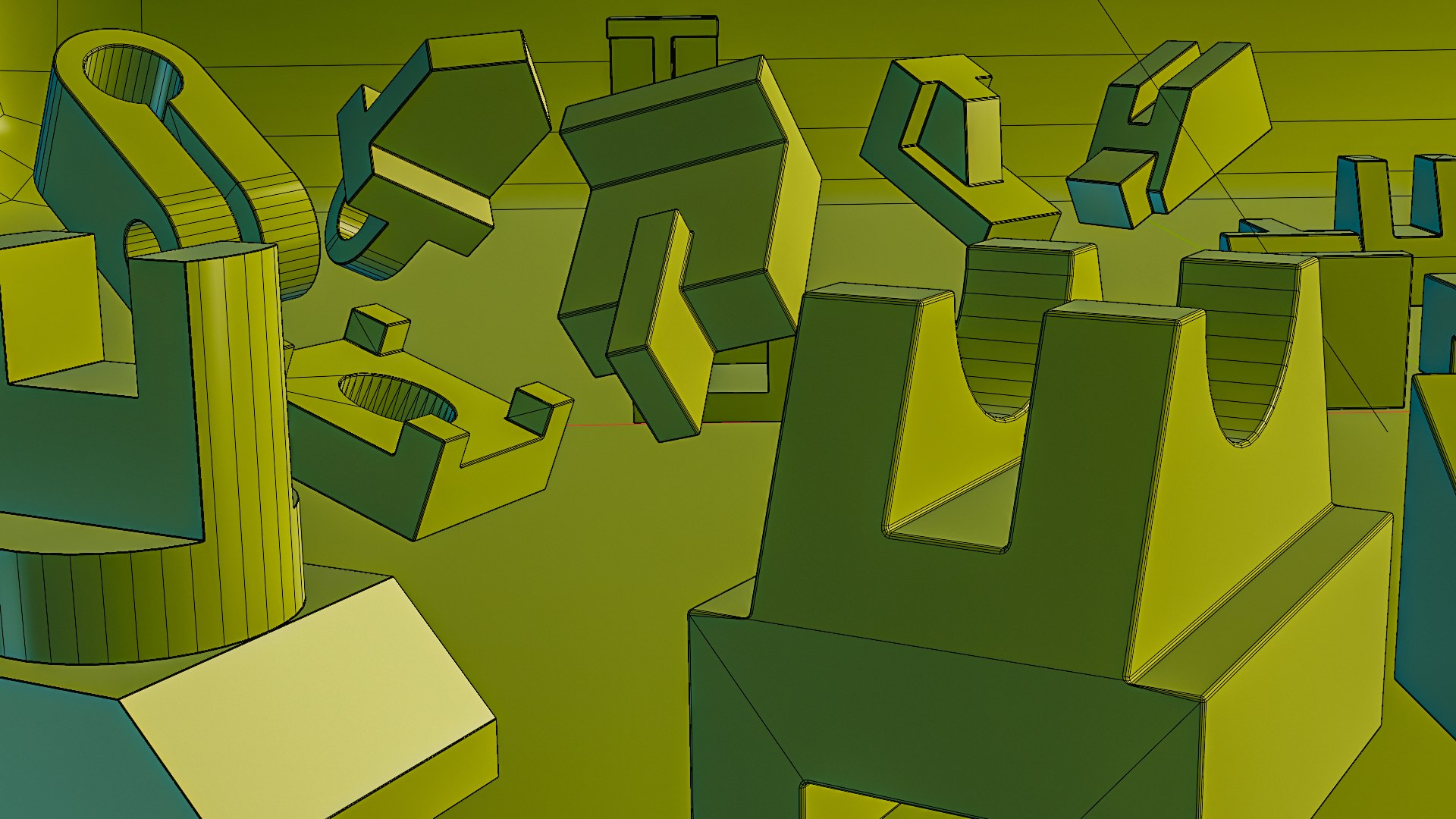3D Building Blocks Kit Hard Surface Machined Parts 3D - TurboSquid 2181562