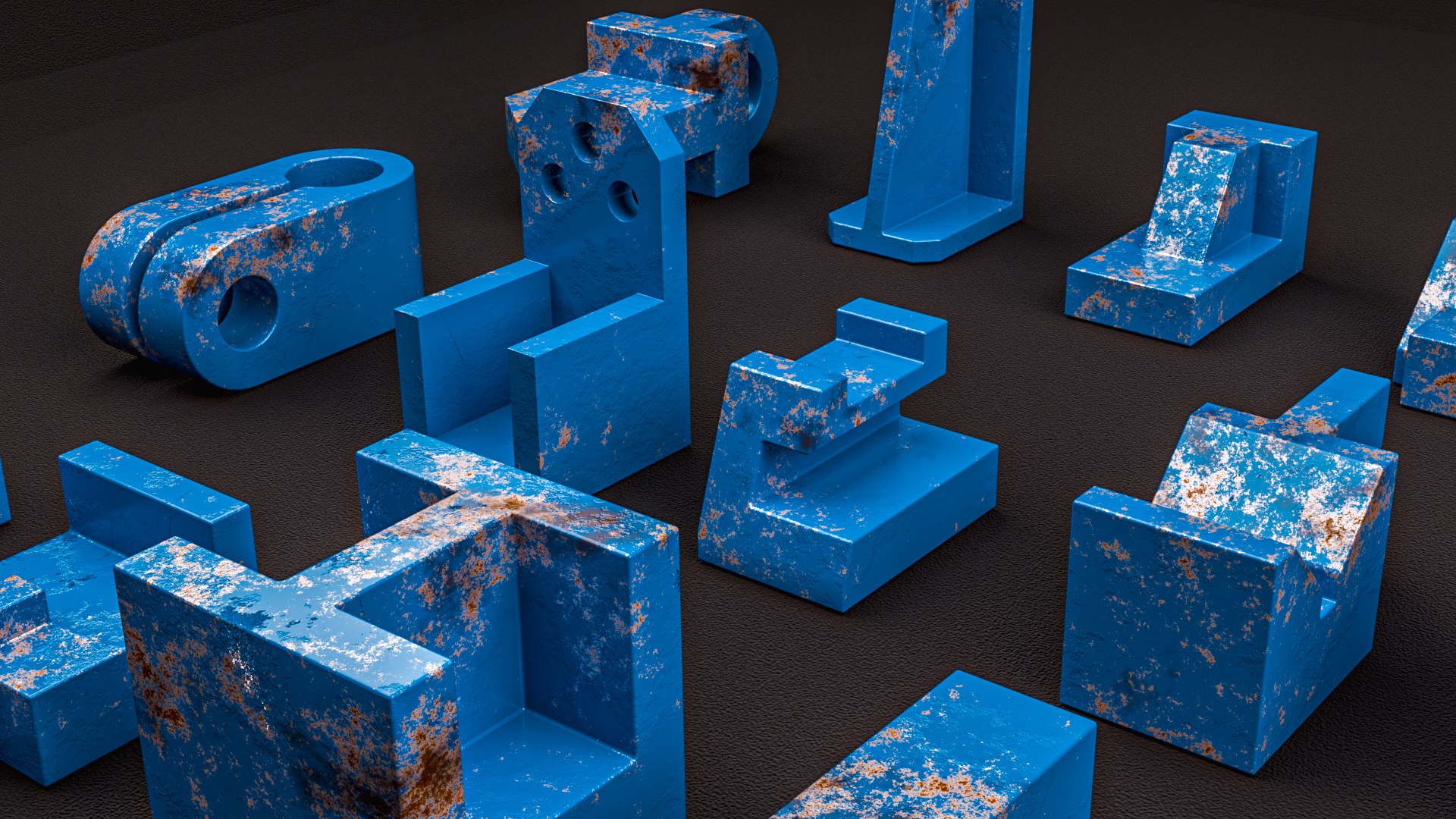 3D Building Blocks Kit Hard Surface Machined Parts 3D - TurboSquid 2181562