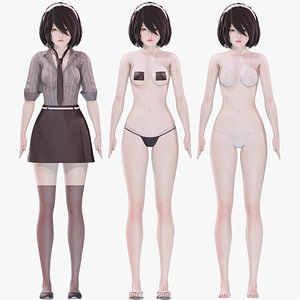 Clothing Collection 007 - Rig - UE5 - Unity - Blender - Animated - Realistic Female Character