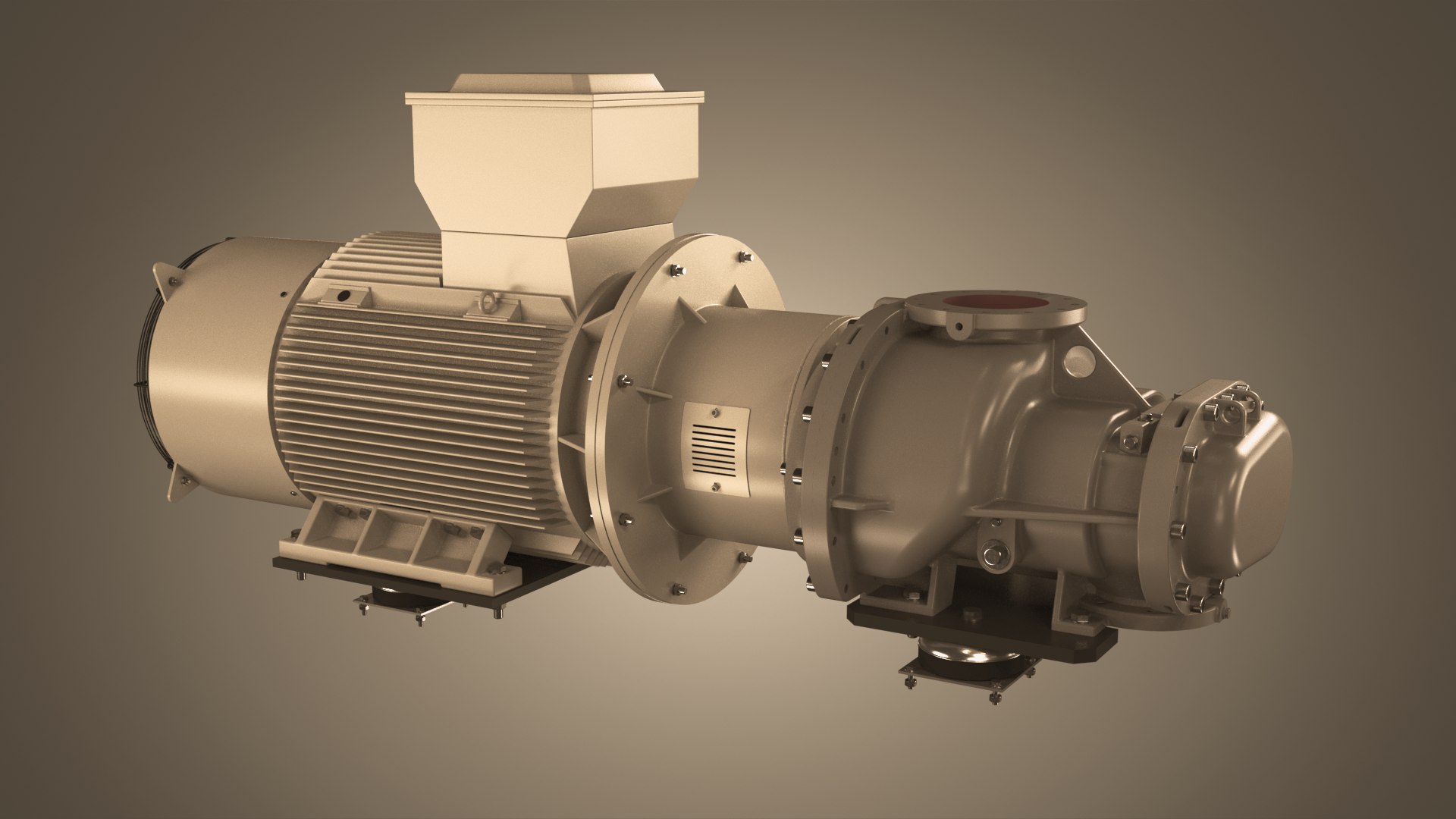 3D Screw Compressor Model - TurboSquid 2369033
