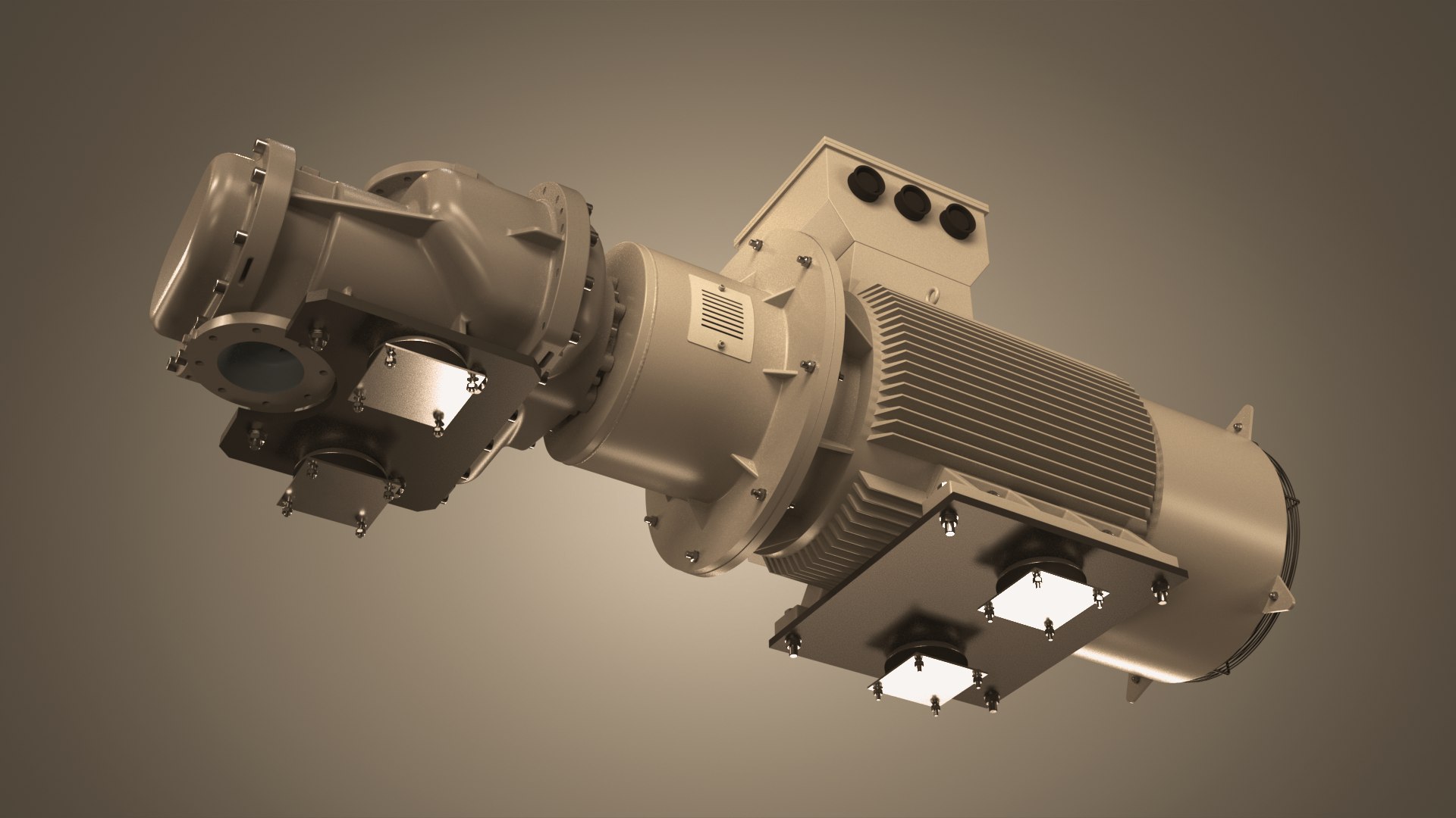 3D Screw Compressor Model - TurboSquid 2369033