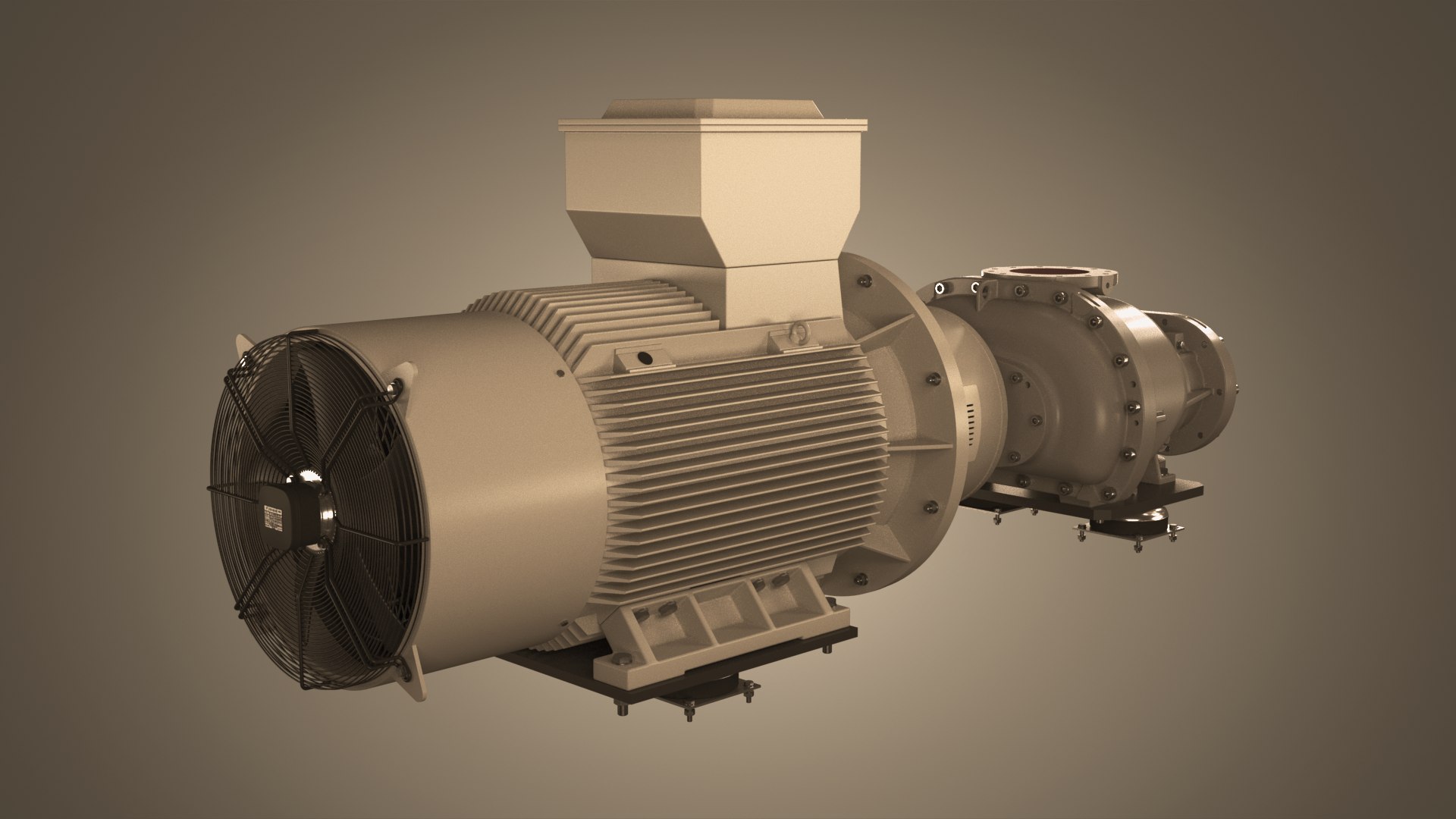 3D Screw Compressor Model - TurboSquid 2369033