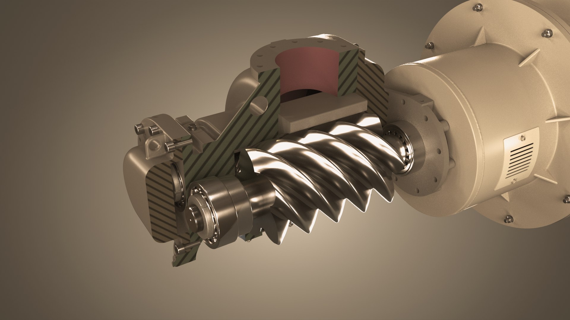 3D Screw Compressor Model - TurboSquid 2369033