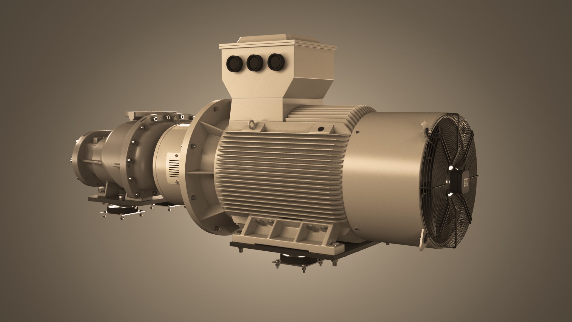 3D Screw Compressor Model - TurboSquid 2369033