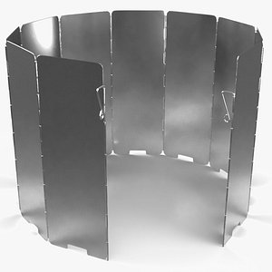 Folding Windscreen for Camping Stove Aluminum