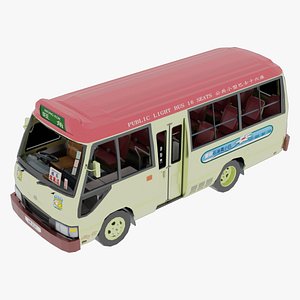 Hong Kong Red Mini Bus 3D model
