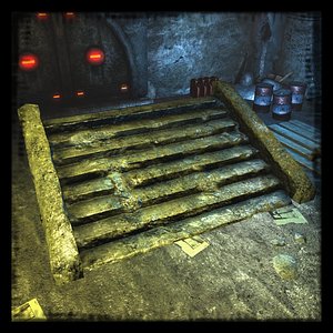 Low poly stone staircase