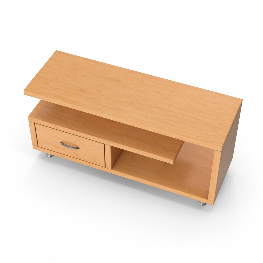 3D Wooden TV Stand Model TurboSquid 1961011